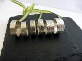 Flora - rusztikus 925-ös sterling ezüst gyűrű- Mithrillion Hagyomány