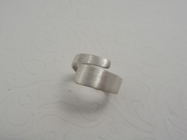 ”Glossy” Ezüst állítható Nyitott Gyűrű - Mithrillion Elegancia