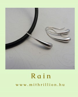 ”Rain” ezüst fülbevaló - Mithrillion  Elegancia
