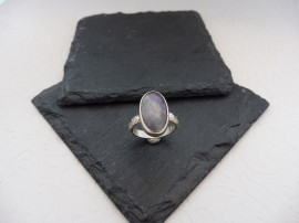 Ametiszt egyedi ezüst gyűrű - Mithrillion Elegancia