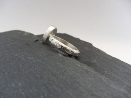 Abalone gyöngyház egyedi ezüst gyűrű - Mithrillion Elegancia